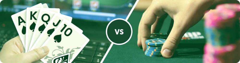 online poker vs live casino poker